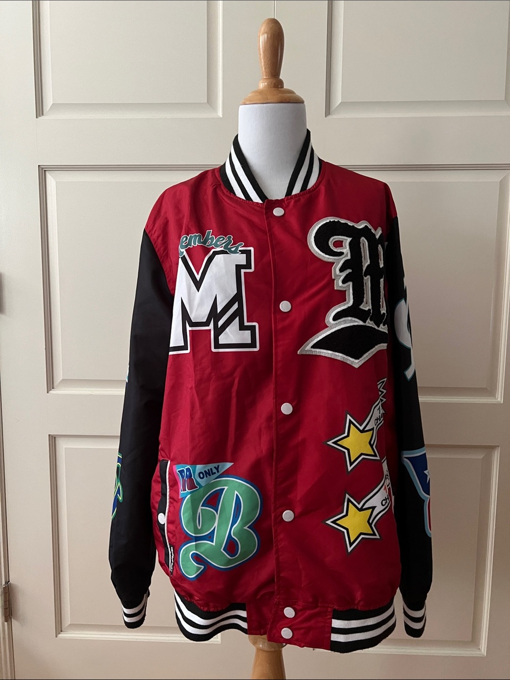 Members Only Letterman Varsity Jacket Mens Medium Streetwear